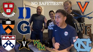 COLLEGE DECISION REACTIONS 2021 IVYs Duke Vanderbilt Georgetown UVA Wake Forest UNC WampM [upl. by Ardolino495]