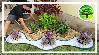 💚 DIY  DECORAÇÃO DE JARDIM 12  JARDIM COM PEDRAS  SOL PLENO [upl. by Zoarah600]