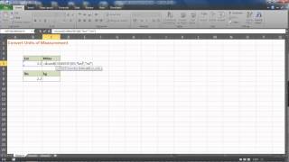 Convert Measurement Units in Excel  Convert Function [upl. by Gine]