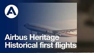 Airbus historical first flights [upl. by Inanuah]