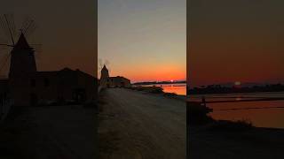 saline salinedimarsala marsala sicilia sicily travel travelcreator Shorts sunset landscape [upl. by Rehpotsrik]