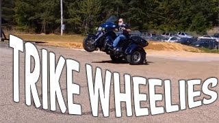 Wheelies amp Lifting Rear TIre  Harley Trike Shenanigans from DK Custom [upl. by Angelle]