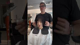 nychairstylist haircut bangs bob bobhaircut nychairsalon [upl. by Karlie]