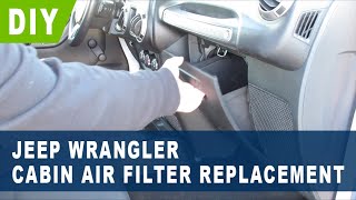 Jeep Wrangler Cabin Air Filter Replacement  2011 2012 2013 2014 2015 2016 2017 [upl. by Akihsan]