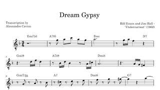 Bill Evans and Jim Hall  Dream Gypsy Guitar Solo Transcription [upl. by Violante993]