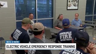 Electric vehicle emergency response training held in Montgomery [upl. by Dane]