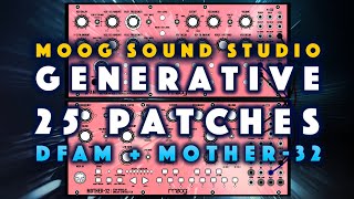 Moog Sound Studio DFAM  Mother32 Generative Patches Demo [upl. by Idnod]