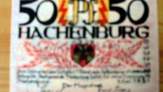 Notgeld der Stadt Hachenburg  50 Pfennig in HD [upl. by Ahsenit]