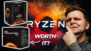 Ryzen Threadripper vs Threadripper PRO Why SO EXPENSIVE ➡ Explained to Creators Premiere Pro [upl. by Ymme]