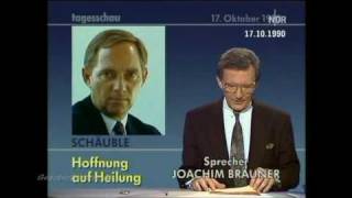 Wolfgang Schäuble  Attentat 1990 [upl. by Nnanaej585]