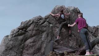 Best Boulder at Grayson Highlands Horizon line V6 and Wild Ponies [upl. by Lyris490]