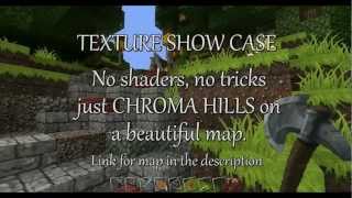 Minecraft CHROMA HILLS 128x textures only show case 1080p HD [upl. by Llenil]