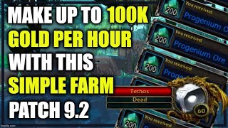 Patch 92 Make up to 100K GOLD per hour killing TETHOS WoW GoldMaking Shadowlands [upl. by Valerie]