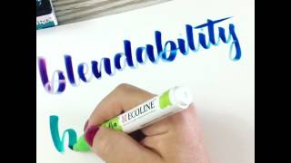 Blendability  Ecoline on Yupo [upl. by Gerhardine312]