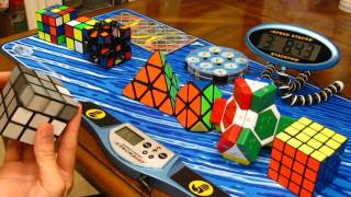 10 Puzzles Relay including Rubiks cubes [upl. by Anitnemelc]