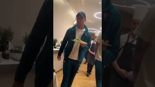 Cristiano Ronaldo in dining hall at the Portugal camp ❤  رونالدو در سالن غذاخوری کمپ تیم پرتغال [upl. by Aikaz]