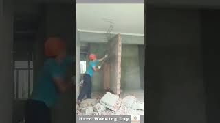 Hard Working Day 25 The Process Of Wall Smashing [upl. by Adnawyt]