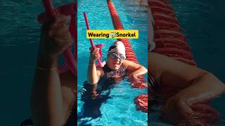 How To wearing Snorkel 🤿🤿🤿 by down Syndrome Swimmer [upl. by Enamrej]