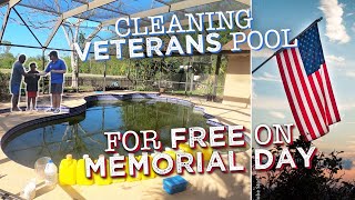 SWAMP to SWIM  FREE GREEN Pool CLEANING For Navy Vet for MEMORIAL DAY [upl. by Akihsan]