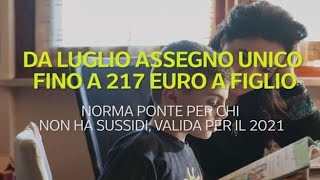 Assegno unico figli al via da luglio come funziona [upl. by Nyleek479]