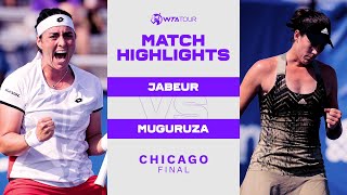 Ons Jabeur vs Garbiñe Muguruza  2021 Chicago Final  WTA Match Highlights [upl. by Serafine]