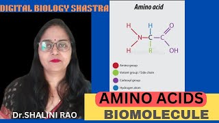 Amino Acids II Biomolecules II Std11Th amp 12Th II Biology II Shalini Rao II Digital Biology Shastra [upl. by Sanger]