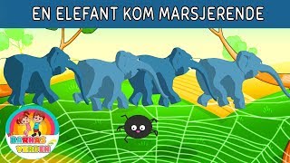 En elefant kom marsjerende  Norske Barnesanger l barnesanger på norsk [upl. by Ellimaj668]