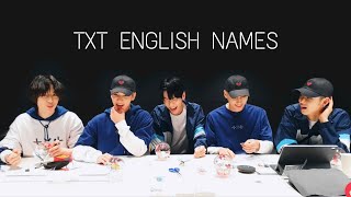 TXT mentioning their English names  투모로우바이투게더 영어 이름 [upl. by Barbi904]