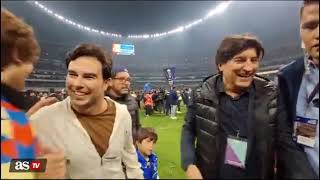 Checo Pérez abraza a Iván Zamorano y le dice a su hijo quotél es mi ídoloquot  Futbol  AS México [upl. by Adrianne706]