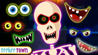 Spooky Scary Skeletons Missing Face Song  More Kids Songs And Nursery Rhymes  Teehee Town [upl. by Ronile23]