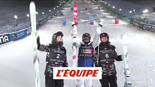 Laffont titrée en bosse parallèles  Ski freestyle  ChM F [upl. by Anerac]