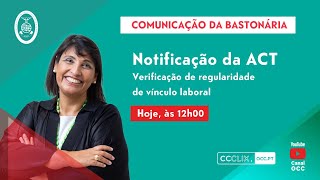 Comunicação da Bastonária  Notificação da ACT  02 fevereiro 2024 [upl. by Oric]