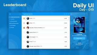 Daily UI  Day 019  Leaderboard [upl. by Leinahtam]
