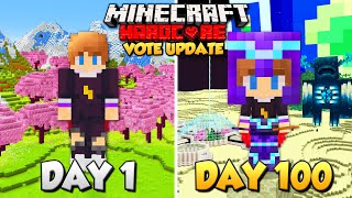 I Survived 100 Days in Minecrafts VOTE Update [upl. by Aitnuahs908]