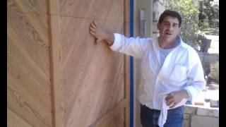 Refinishing a Wood Garage Door Part 1 of 2 [upl. by Uaerraj]