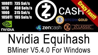 BMiner Fastest ZCash Equihash Miner For Windows Faster than EWBF amp DSTM [upl. by Fesoy]