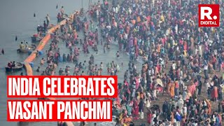 India celebrates Vasant Panchami with devotion [upl. by Housen]