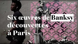 Six nouvelles œuvres de Banksy découvertes à Paris [upl. by Leirraj]