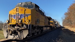 UP 7288 Leads MPRNL through Kinmundy IL [upl. by Jessen]