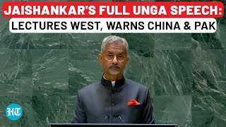 Jaishankar UNGA Full Speech Schools West Warns ChinaPakistan Talks IsraelGaza RussiaUkraine [upl. by Chemaram]