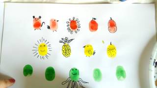 14 Cute finger painting tutorial  DIY thumbprint craft  Summer crafts Art Hacks [upl. by Viviyan]