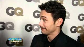 James Franco talks about Jennifer Aniston at GQs Men of the Year Party 2010 [upl. by Tobe219]