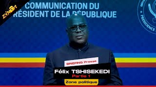 BRIEFING PRESSE AVEC LE PRÉSIDENT FELIX TSHISEKEDI [upl. by Meingoldas119]