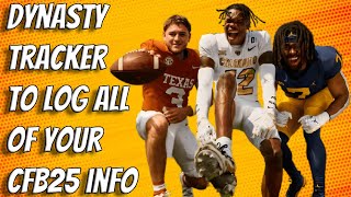 Dynasty Tracker to Log All of Your CFB 25 Information [upl. by Eimorej808]