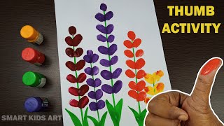 Thumb Painting  Thumb Painting For Kids  Thumb Printing  Thumb Printing Activity  Smart Kids Art [upl. by Relluf457]