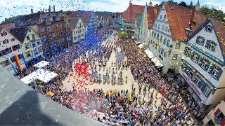 Biberacher Schützenfest 2018  Marktplatz Abnahme Antrommeln [upl. by Eidde]