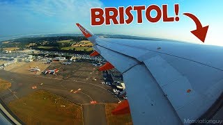 STUNNING VIEWS Easyjet Airbus A320214 Beautiful Morning Takeoff from Bristol Airport BRSEGGD [upl. by Greenes]