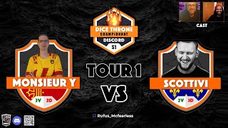 DICE THRONE Championnat de France Discord DTCD TOUR 1 Monsieur Y vs Scottivi 👊 [upl. by Jakoba]