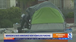 Newsom Bass announce more than 800M in homelessness funding [upl. by Swartz223]