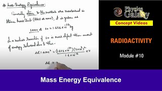 Class 12 Physics  Nuclear Stability  10 Mass Energy Equivalence  For JEE amp NEET [upl. by Crandale]